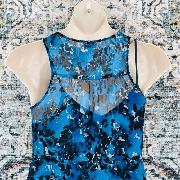 Converse One Star Blue Mini Dress Size M Ruffle Hem Tie Waist Sleeveless - Picture 6 of 11